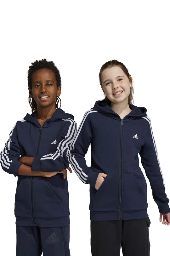 σκούρο μπλε Παιδική μπλούζα adidas U 3S FL FZ Παιδικά