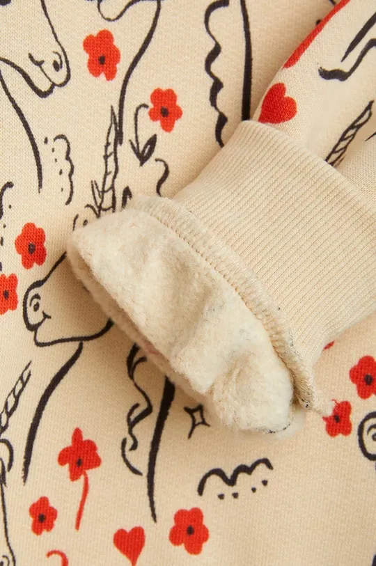 béžová Detská bavlnená mikina Mini Rodini