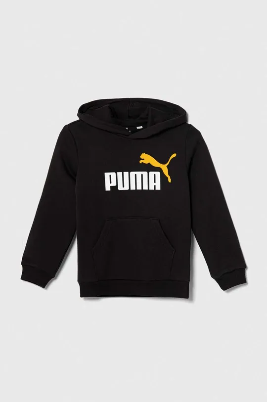 čierna Detská mikina Puma ESS+ 2 Col Big Logo Hoodie FL B Detský