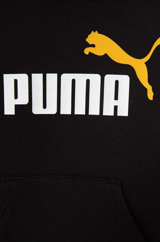 Otroški pulover Puma ESS+ 2 Col Big Logo Hoodie FL B Glavni material: 66 % Bombaž, 34 % Poliester Podloga kapuce: 100 % Bombaž Patent: 97 % Bombaž, 3 % Elastan