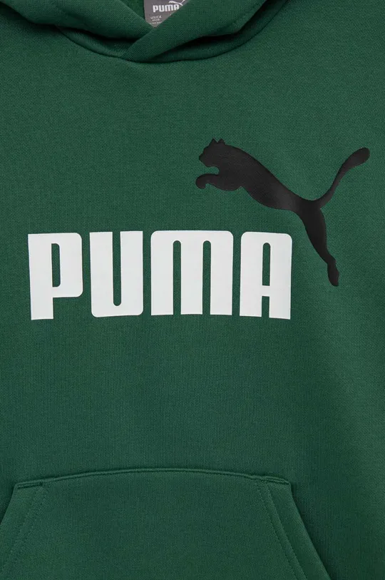 Dječja dukserica Puma ESS+ 2 Col Big Logo Hoodie FL B  Temeljni materijal: 66% Pamuk, 34% Poliester Postava kapuljače: 100% Pamuk Manžeta: 97% Pamuk, 3% Elastan