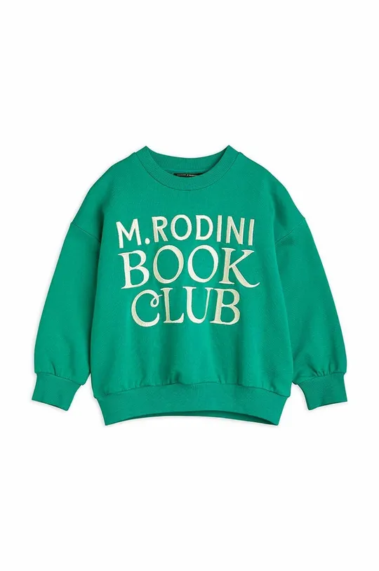 Παιδική βαμβακερή μπλούζα Mini Rodini πράσινο