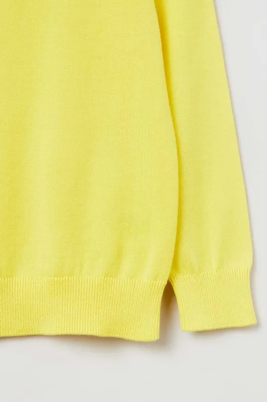 Дитячий бавовняний светр OVS жовтий
