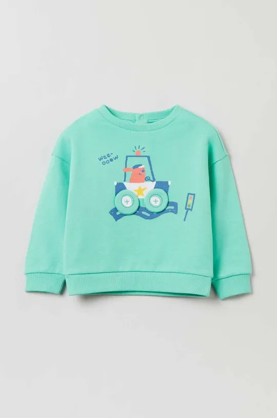 zelena Bombažen pulover za dojenčka OVS Otroški
