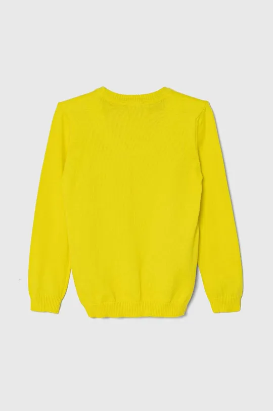 Дитячий бавовняний светр United Colors of Benetton жовтий