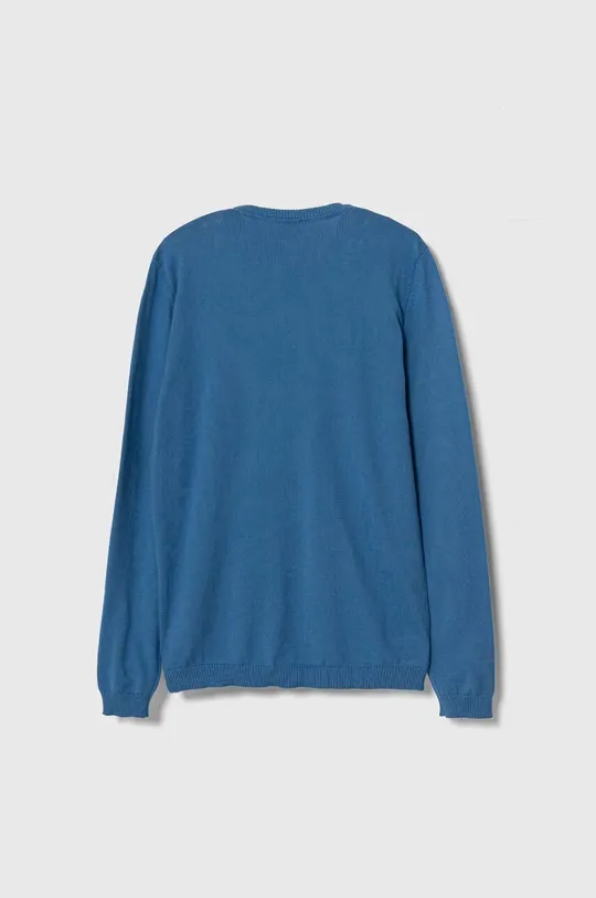 Otroški bombažen pulover United Colors of Benetton modra
