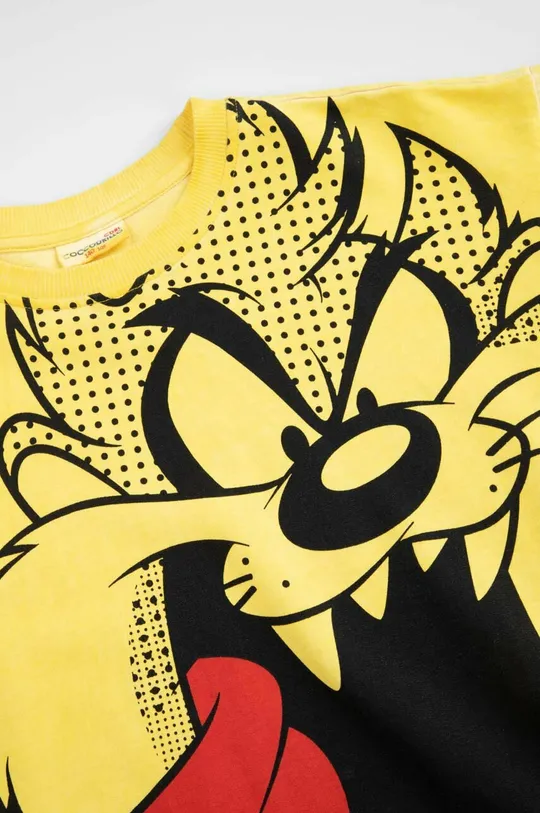 κίτρινο Παιδική βαμβακερή μπλούζα Coccodrillo x Looney Tunes