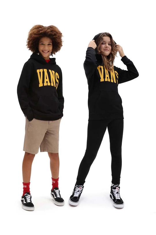 Detská bavlnená mikina Vans VARSITY PO Black Detský