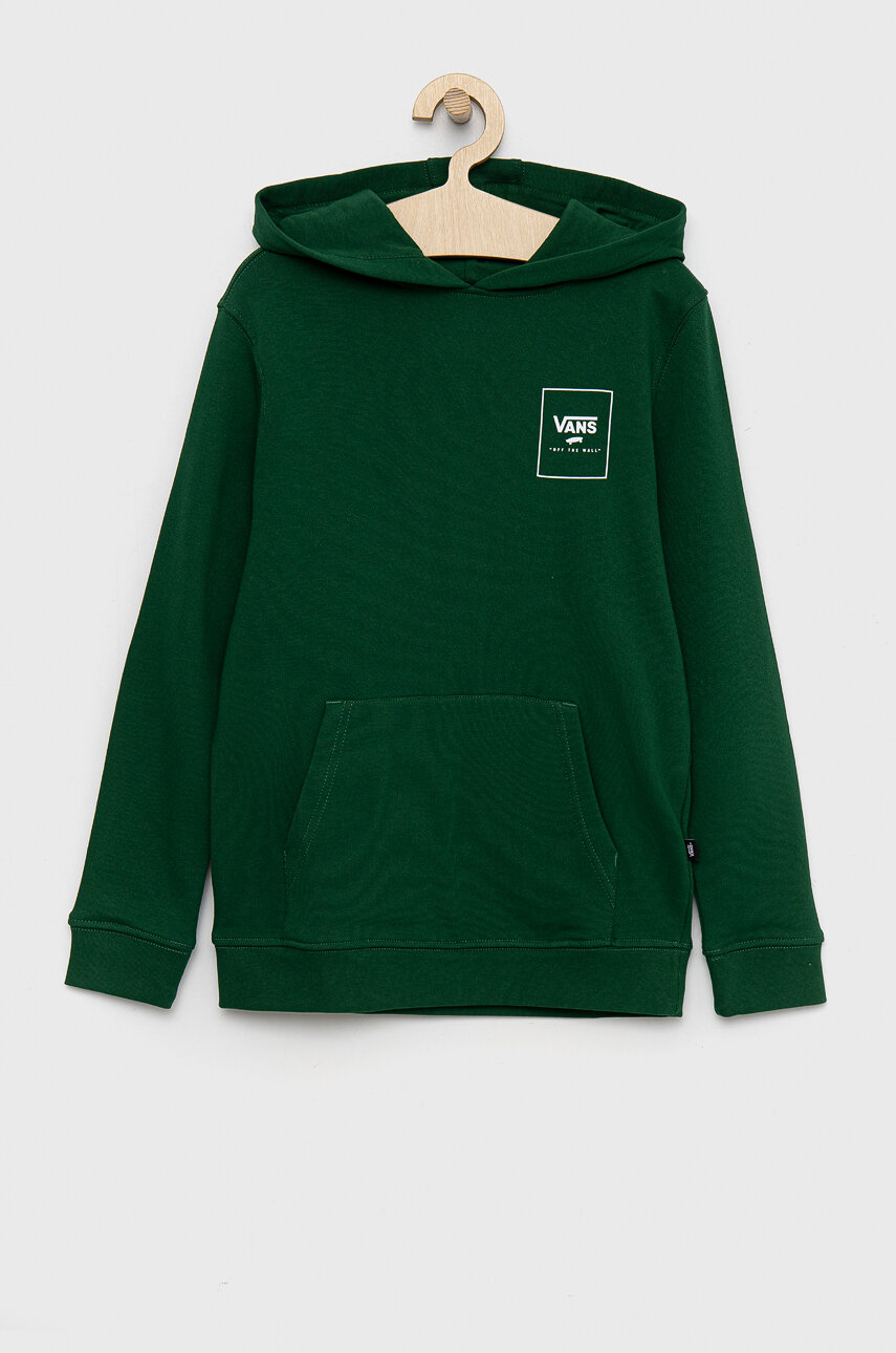 Dětská bavlněná mikina Vans BY PRINT BOX BACK PO EDEN tmavě zelená