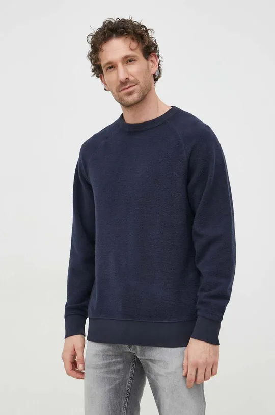 mornarsko modra Bombažen pulover Selected Homme Moški