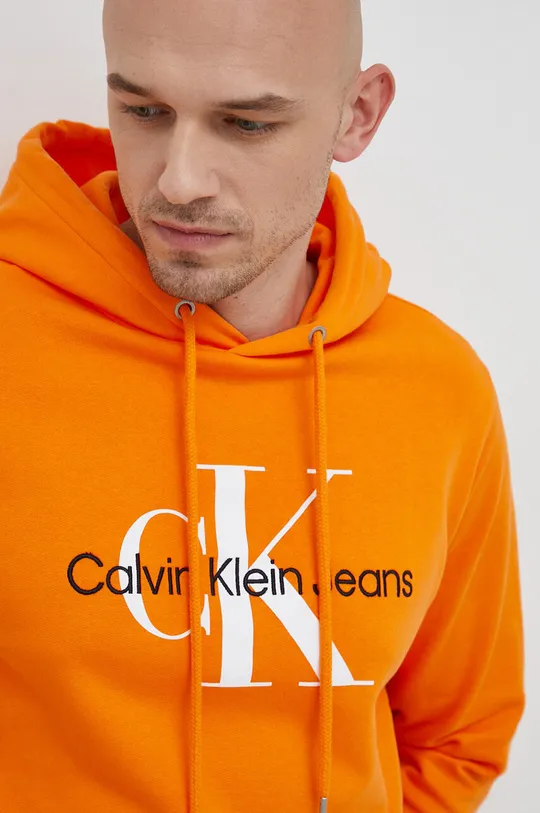 pomarańczowy Calvin Klein Jeans bluza bawełniana