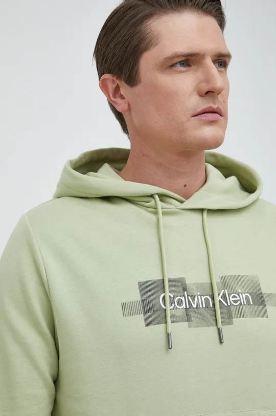 πράσινο Βαμβακερή μπλούζα Calvin Klein Ανδρικά