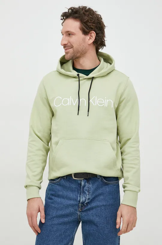 πράσινο Βαμβακερή μπλούζα Calvin Klein Ανδρικά