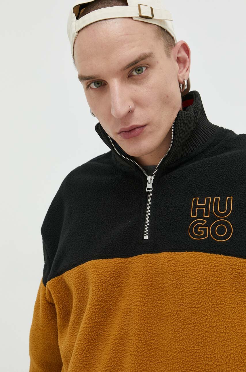 Кофта HUGO чоловіча колір коричневий | ANSWEAR.ua