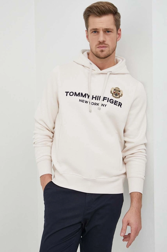 béžová Mikina Tommy Hilfiger Pánsky