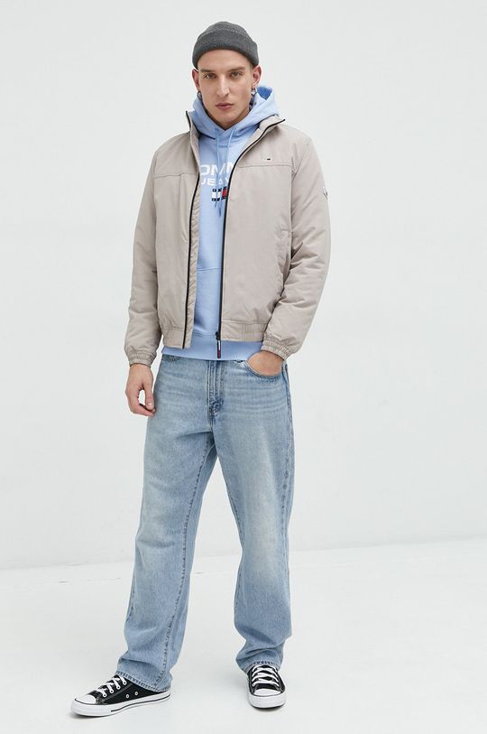 Tommy Jeans bluza bawełniana jasny niebieski