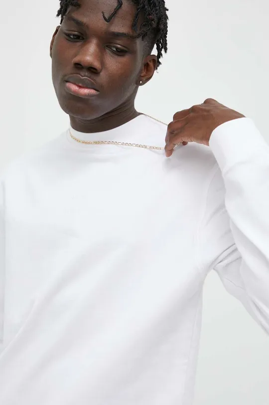 λευκό Βαμβακερή μπλούζα Samsoe Samsoe Ανδρικά
