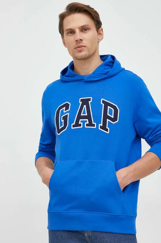 modra Bombažen pulover GAP Moški