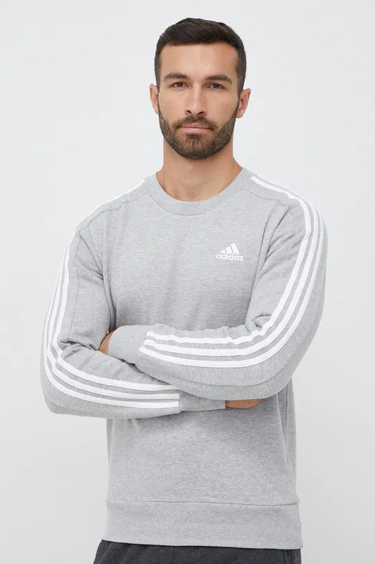 siva Pamučna dukserica adidas Muški