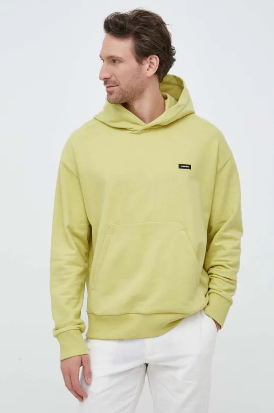 zelena Bombažen pulover Calvin Klein Moški