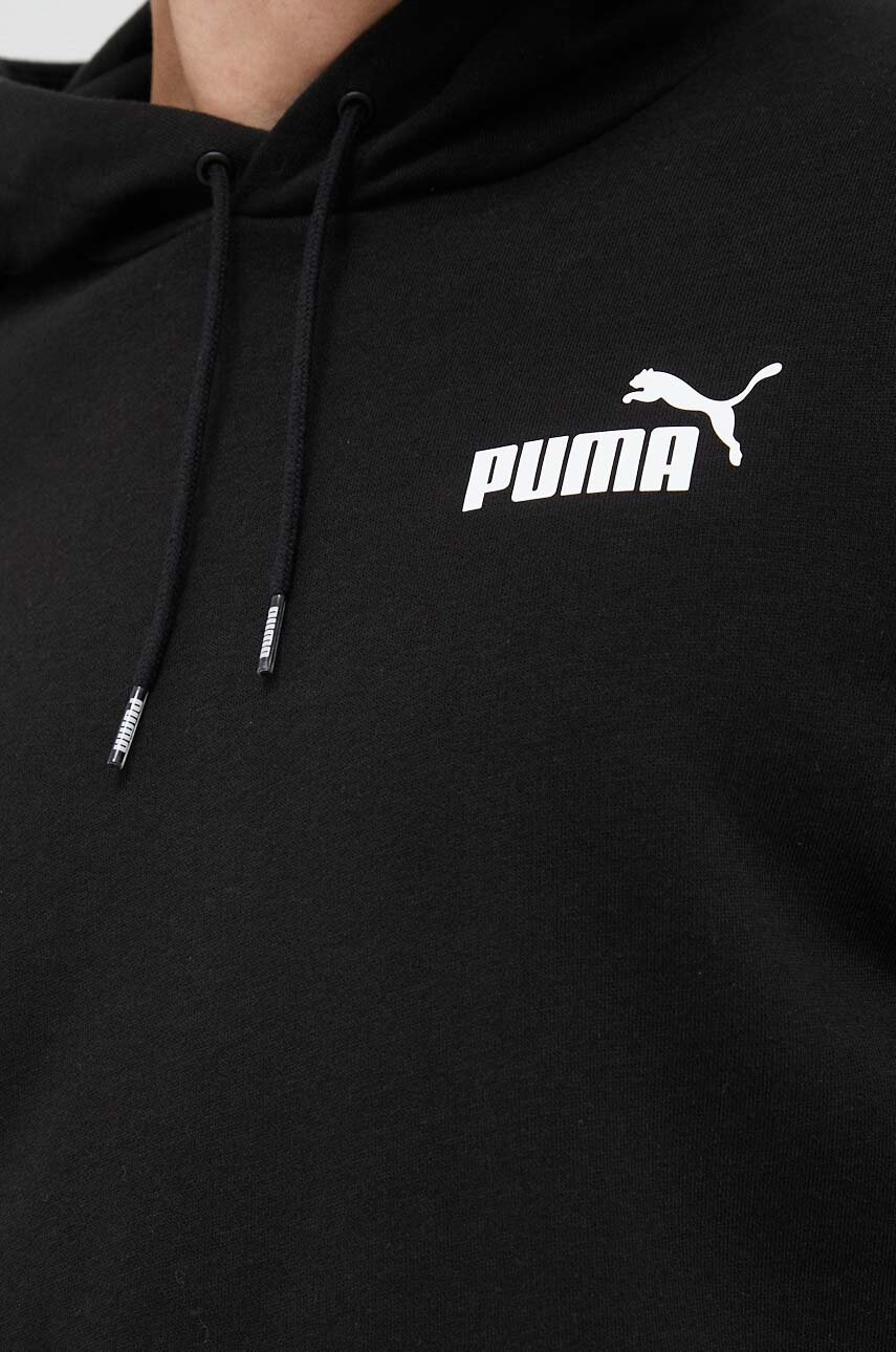 Mikina Puma pánska, čierna farba, s kapucňou, s potlačou, 847385 ...