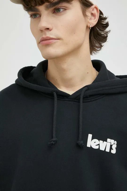 μαύρο Βαμβακερή μπλούζα Levi's