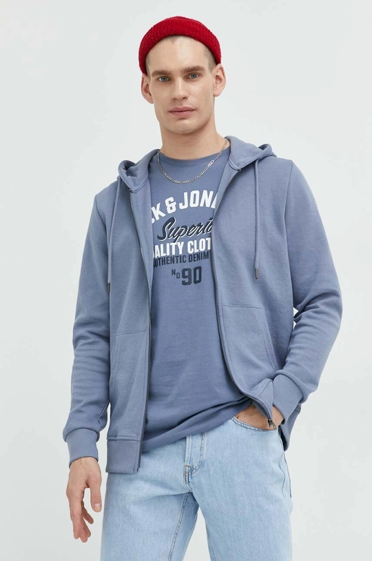 μπλε Μπλούζα Jack & Jones JJEBASIC Ανδρικά