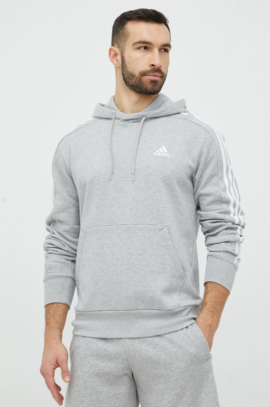 серый Хлопковая кофта adidas Мужской