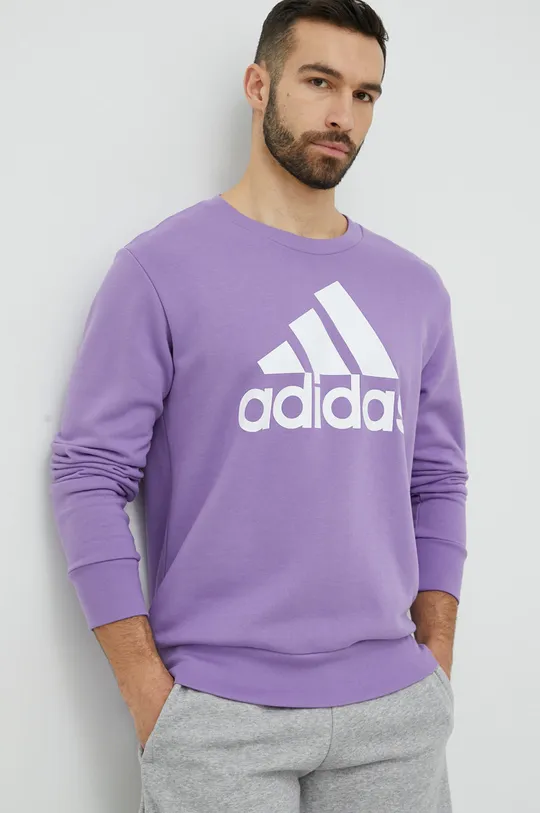 fioletowy adidas bluza bawełniana