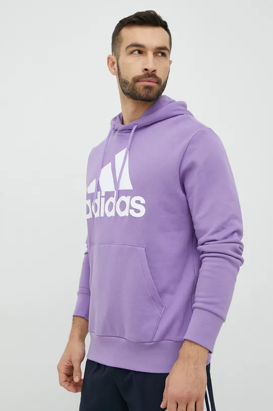 fioletowy adidas bluza bawełniana