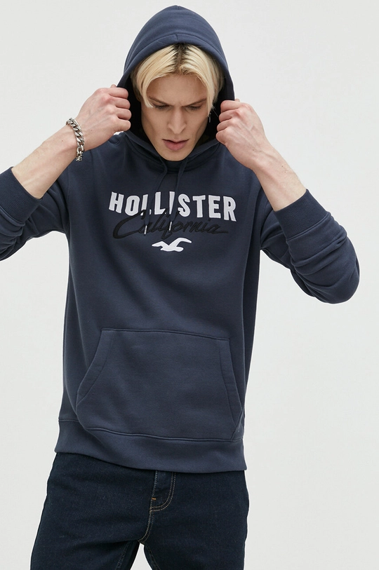 granatowy Hollister Co. bluza Męski