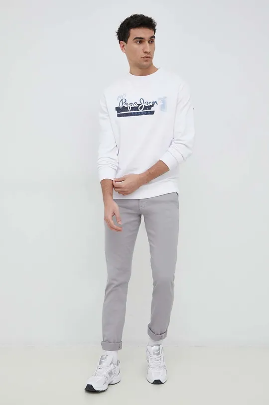 Βαμβακερή μπλούζα Pepe Jeans Alexander λευκό