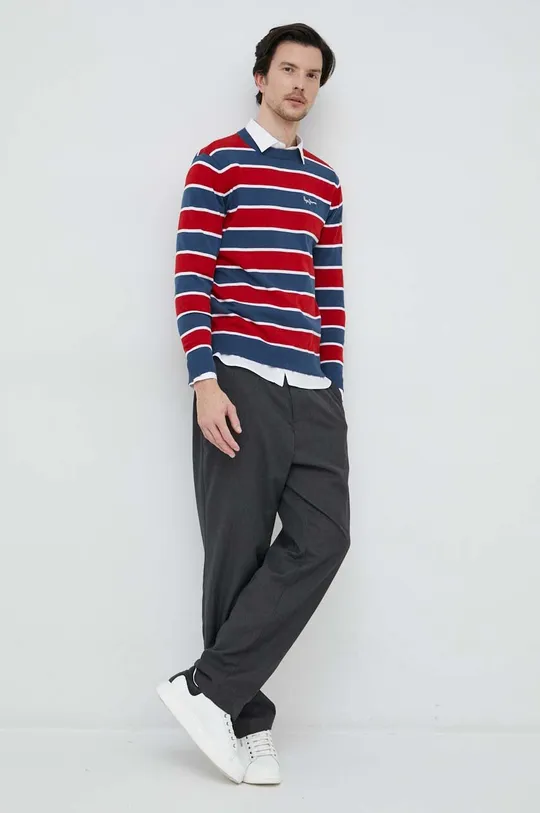 Pepe Jeans sweter bawełniany Paul multicolor