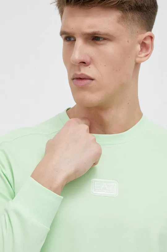 πράσινο Βαμβακερή μπλούζα EA7 Emporio Armani