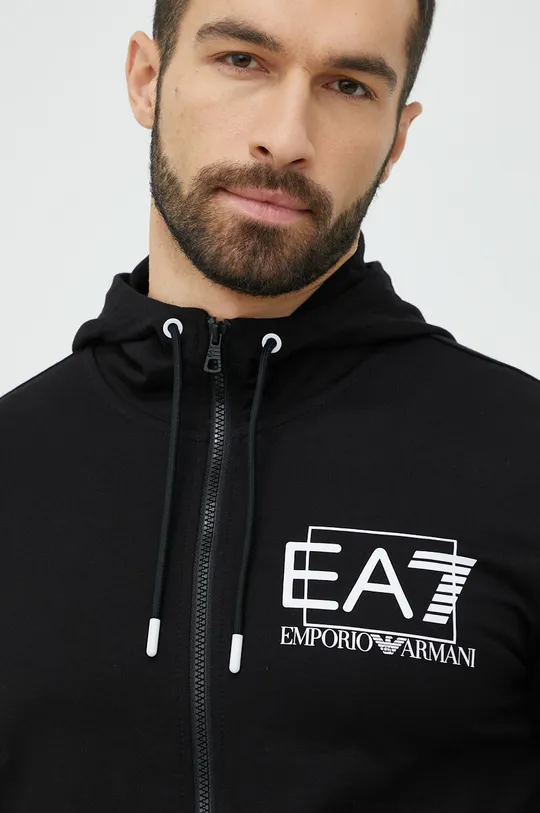 czarny EA7 Emporio Armani bluza