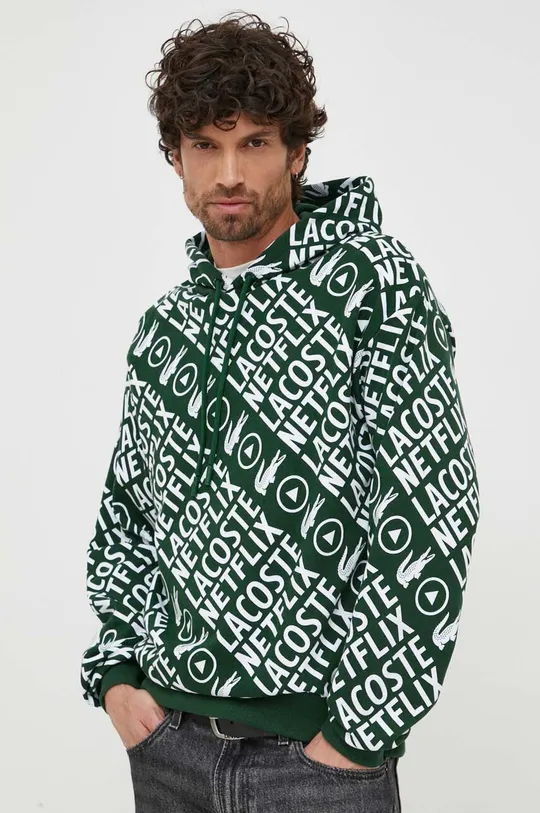 πράσινο Βαμβακερή μπλούζα Lacoste x Netflix Ανδρικά