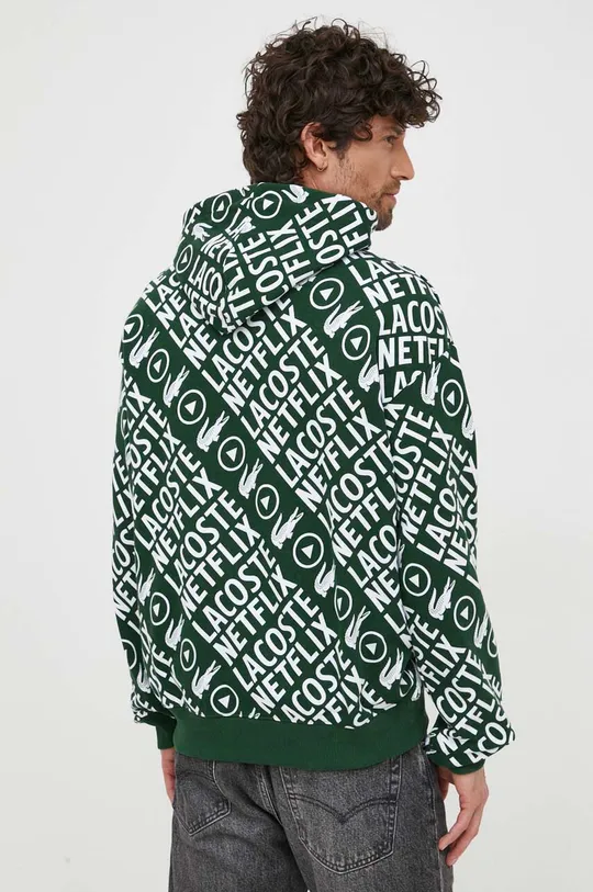 Βαμβακερή μπλούζα Lacoste x Netflix πράσινο