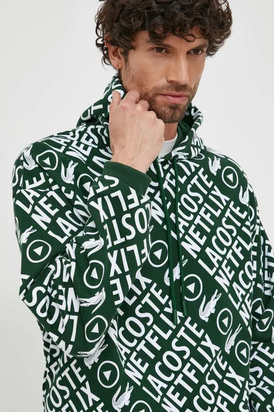 πράσινο Βαμβακερή μπλούζα Lacoste x Netflix