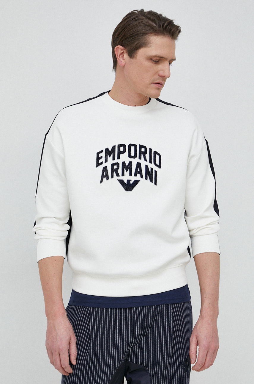 Кофта Emporio Armani мужская цвет белый узор | ANSWEAR.ua