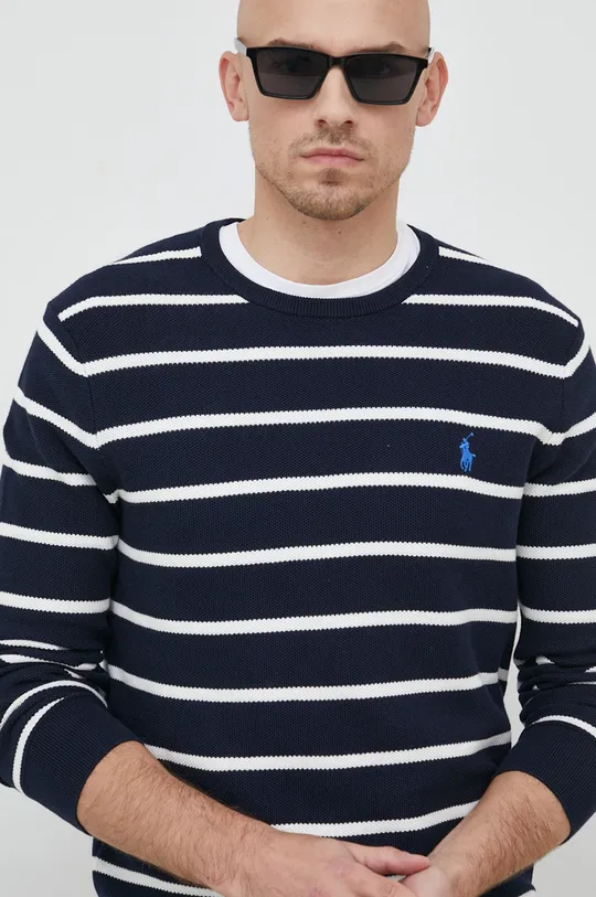 námořnická modř Bavlněný svetr Polo Ralph Lauren Pánský