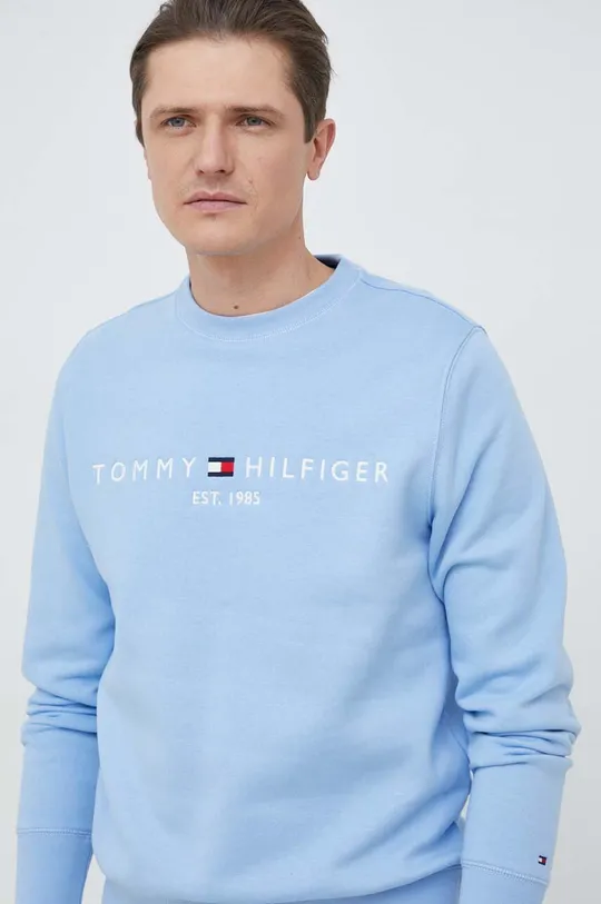 niebieski Tommy Hilfiger bluza Męski