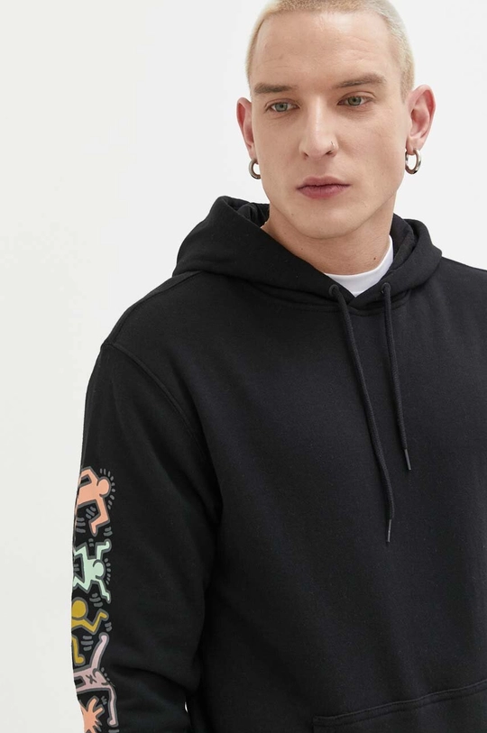 črna Pulover Billabong x Keith Haring