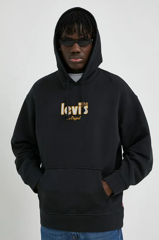 μαύρο Βαμβακερή μπλούζα Levi's