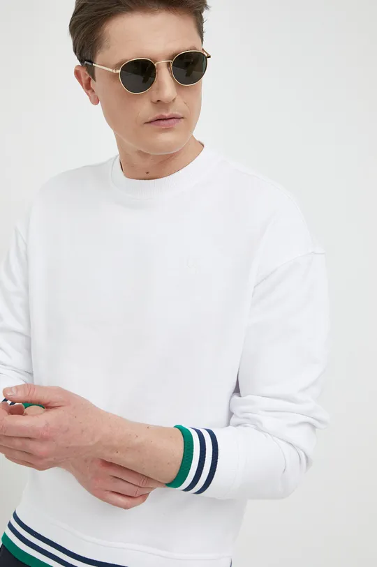 λευκό Βαμβακερή μπλούζα United Colors of Benetton Ανδρικά
