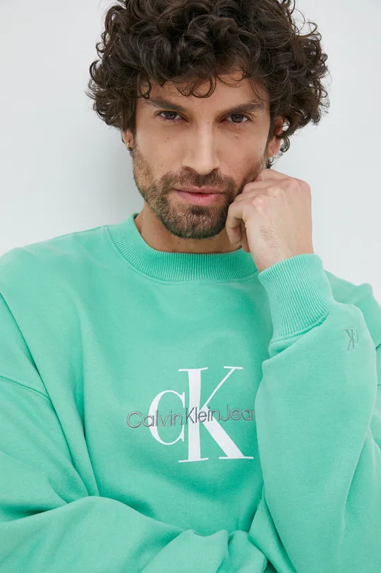 türkiz Calvin Klein Jeans pamut melegítőfelső