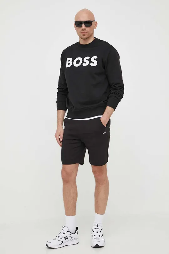 Boss Orange bluza bawełniana czarny