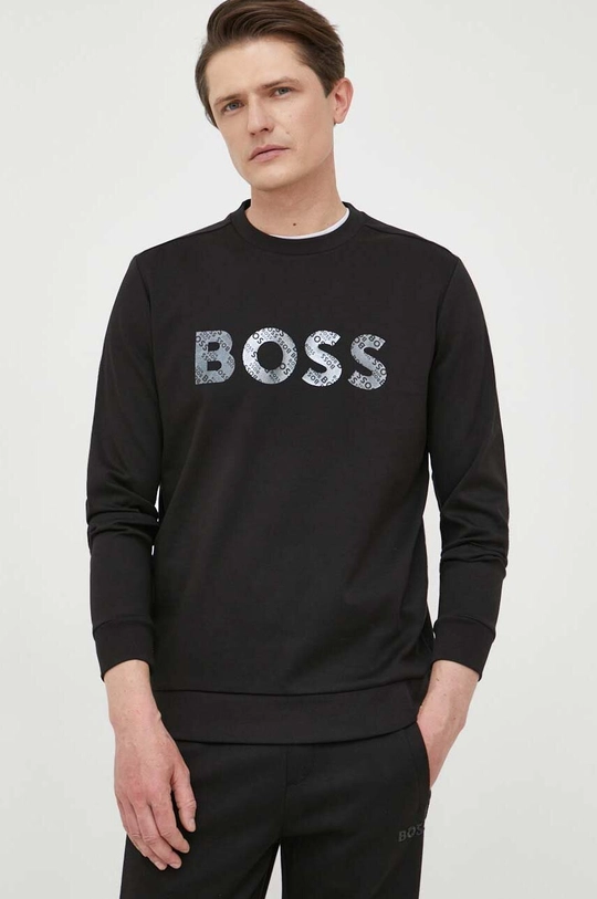 czarny BOSS bluza BOSS GREEN Męski