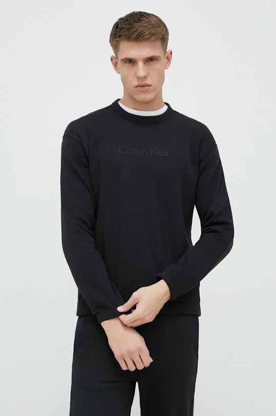 fekete Calvin Klein Performance edzős pulóver Essentials Férfi