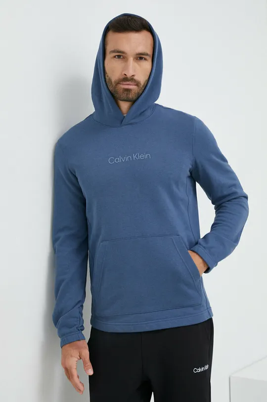 modra Pulover od trenirke Calvin Klein Performance Essentials Moški