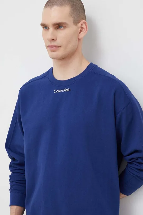 niebieski Calvin Klein Performance bluza dresowa CK Athletic Męski
